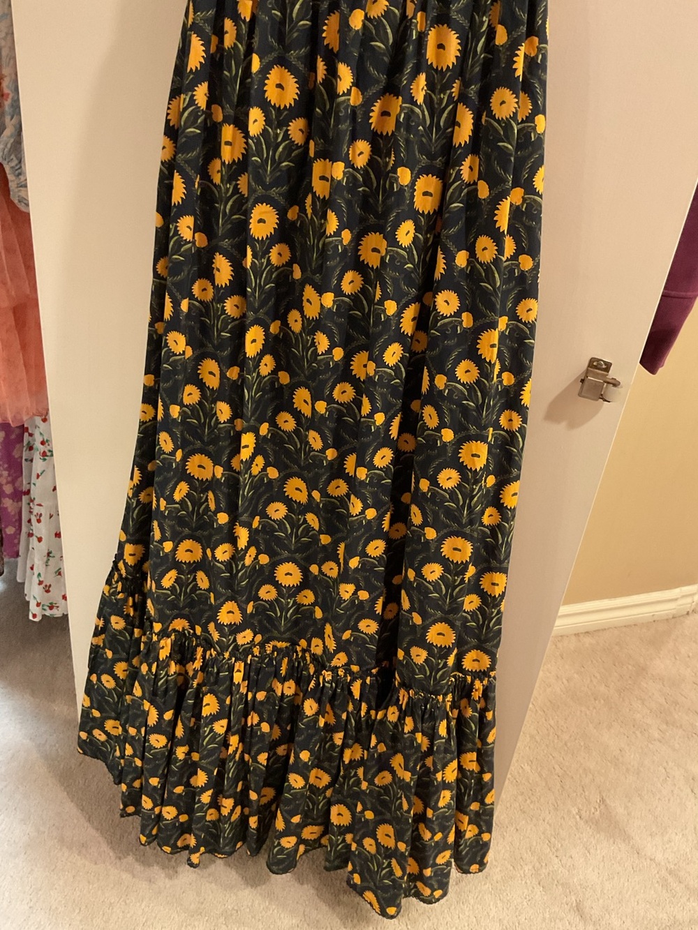 Agua by Agua Bendita Achiote Maxi Dress in Small, NWT, Poplin, GORGEOUS 🩷❤️🪻 - Picture 9 of 9